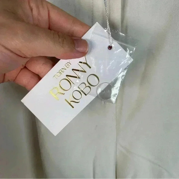 Torn By Ronny Kobo White Effie Wide Leg Pant - Picture 9 of 10